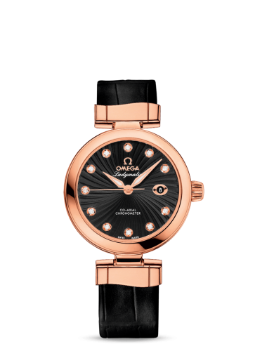 Omega LadyMatic Co-Axial 34 Red Gold / Black